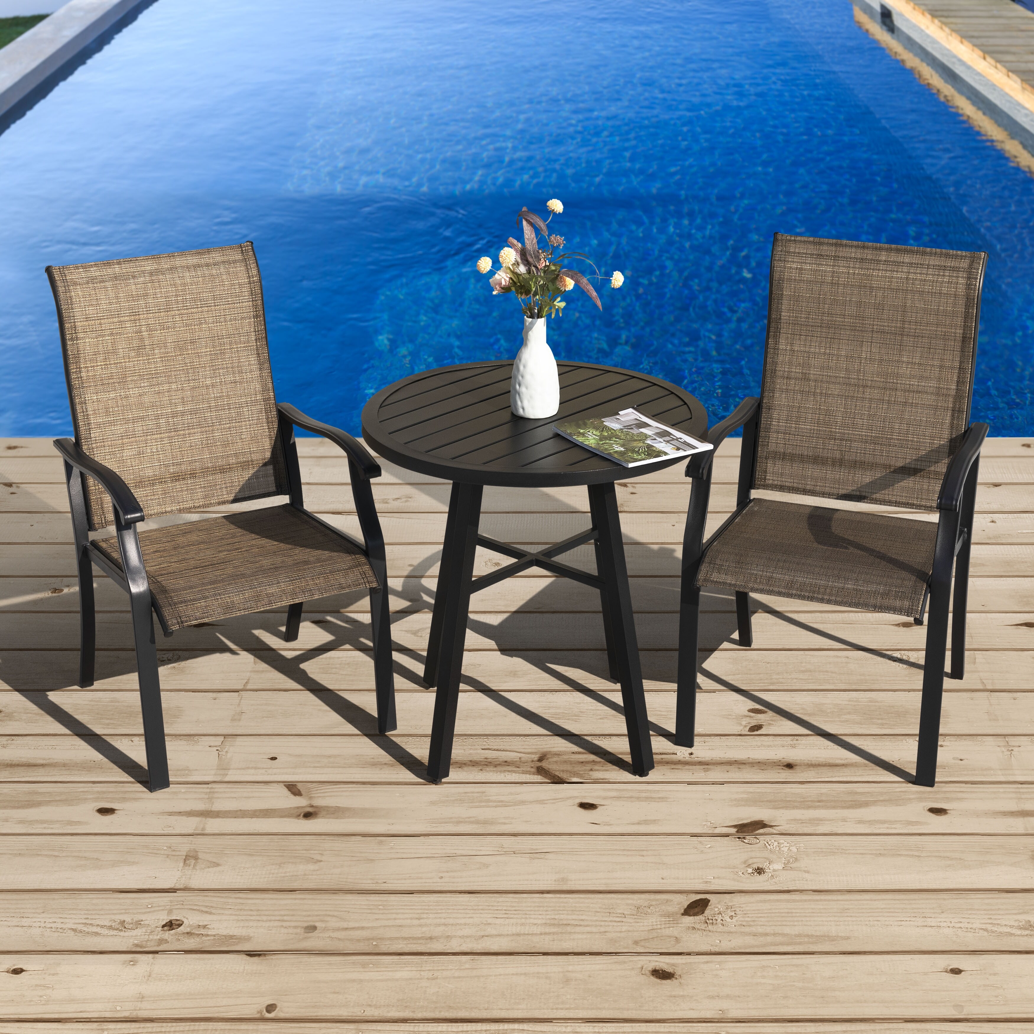 Powder coated shop bistro set