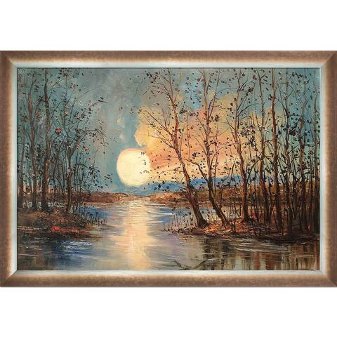 Justyna Kopania 'Moon (Reflections)' Hand Painted Oil Reproduction