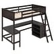 preview thumbnail 13 of 21, Merax Wooden Loft Bed with Shelves and Desk
