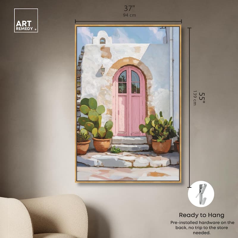 Pink Door I Canvas by Art Remedy