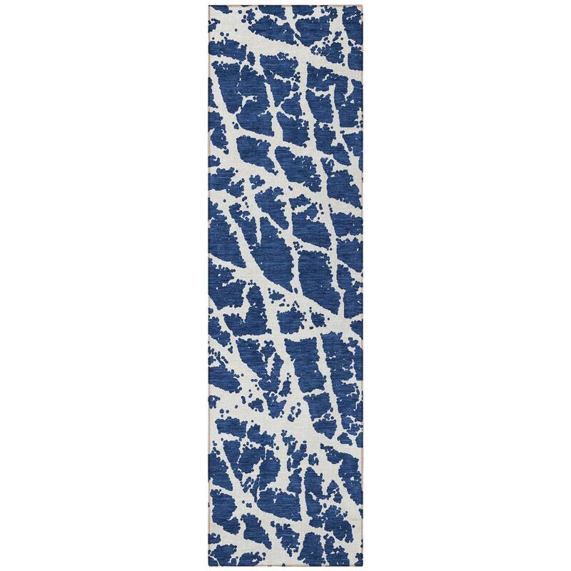 Alloz Modern Art-Inspired Weather Resistant Versatile Elegance Runner Outdoor Rug - 8' Runner