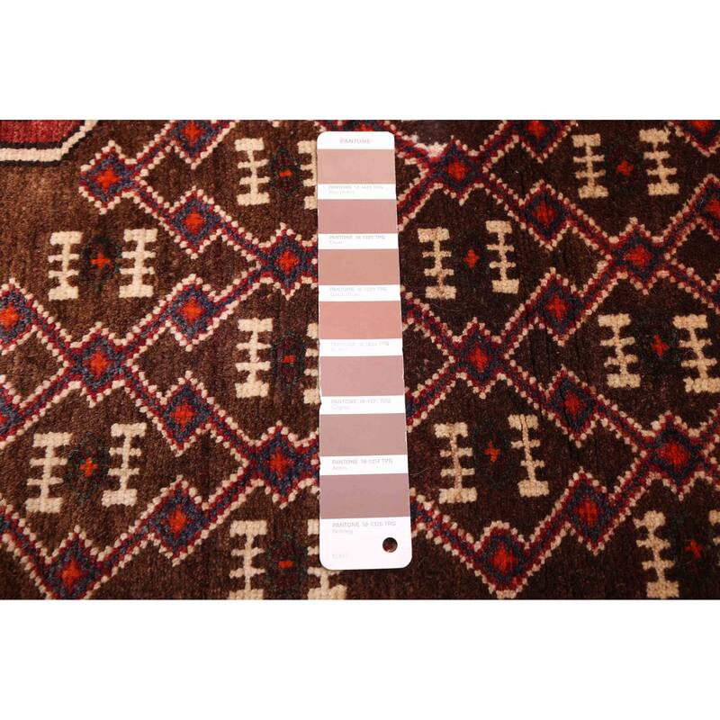 ECARPETGALLERY Hand-knotted Anatolian Vintage Brown Wool Rug - 4'3 x 7'10