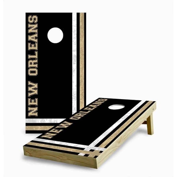 slide 2 of 7, New Orleans Saints Multi Stripe Cornhole Game (Choose Wraps or Boards) 2x4 Boards (24" x 48") - Include ALL Accessories