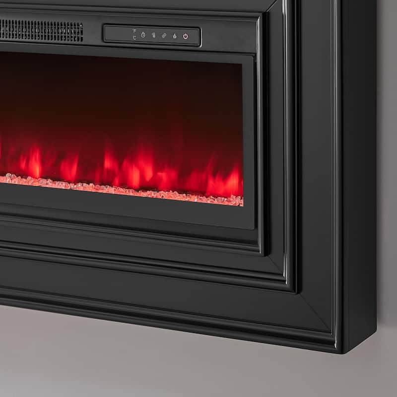 Wall Mounted Electric Fireplace Console, Fully Assembled