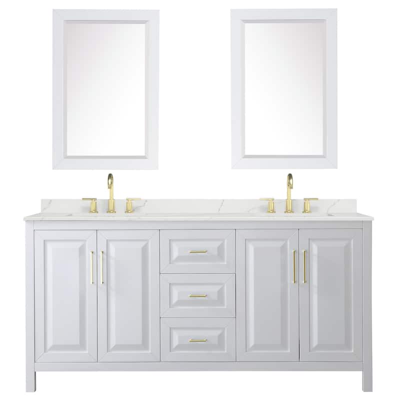 Wyndham Collection WCV252572D-QTZ-US3M24 Daria 72" Free Standing