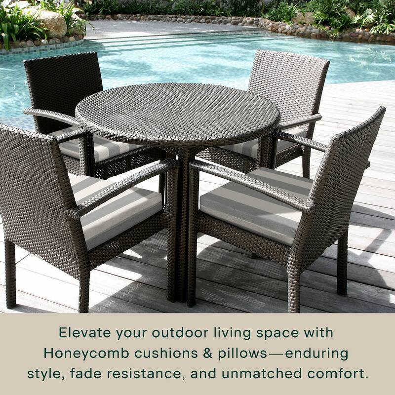 Outdoor Premium Dining Seat Cushion (2-Pack) - 20" wide x 20" deep x 4" thick