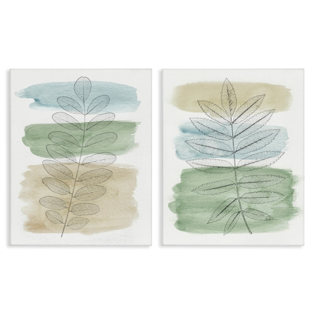 Stupell Spring Forest Branches Over Soft Cool Neutrals, 2pc Multi Piece Canvas Wall Art Set