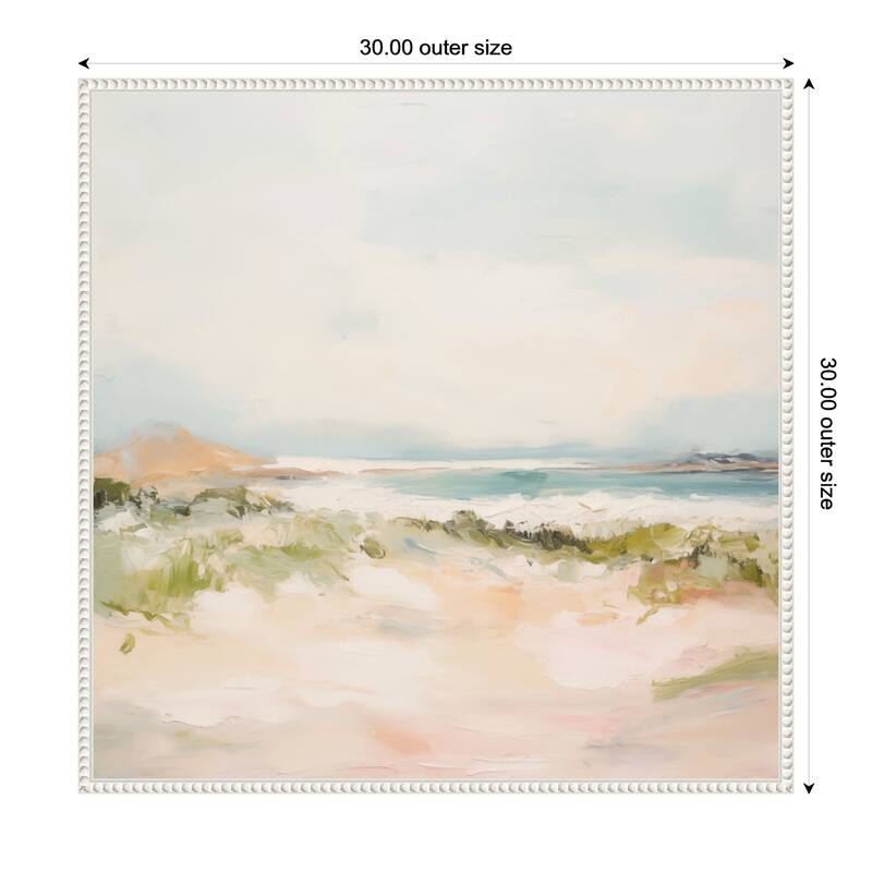 Kate and Laurel Tranquil Landscape III Square by Amy Lighthall Framed Canvas Wall Art Print