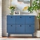 preview thumbnail 5 of 19, Simple Living Jamie Mid-century Modern 6-door Storage Cabinet Blue