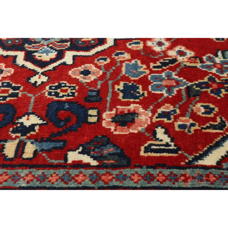 ECARPETGALLERY Hand-knotted Andelz Red Wool Rug - 3'5 x 4'10