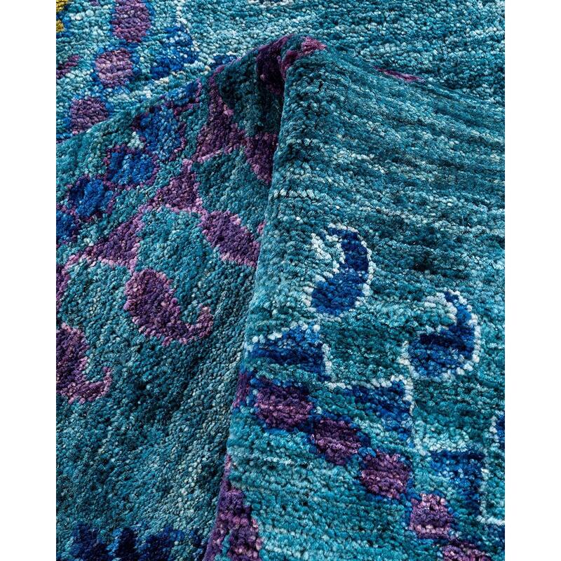 Contemporary Overdyed Wool Hand Knotted Area Rug - 6' 2" x 8' 3"