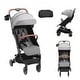 preview thumbnail 1 of 1, Carbon Steel Foldable Stroller with Recline and Footrest - 28” L x 17.3” W x 42.1” H