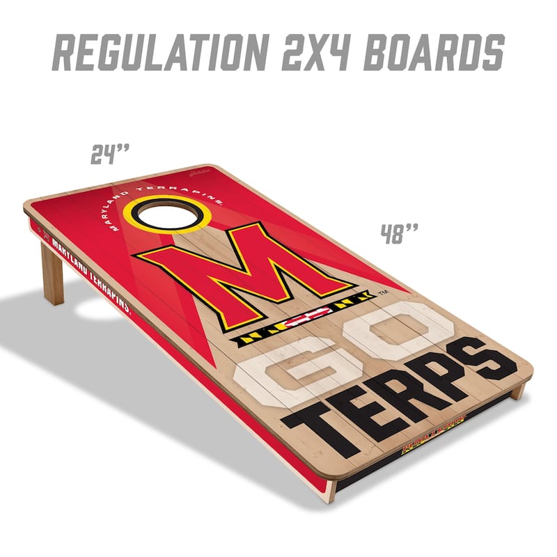 Maryland Terrapins NCAA 2x4 Professional Cornhole Board Set