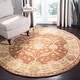 preview thumbnail 6 of 37, SAFAVIEH Handmade Antiquity Altha Traditional Oriental Wool Rug 3'6" Round - Brown/Taupe - Round