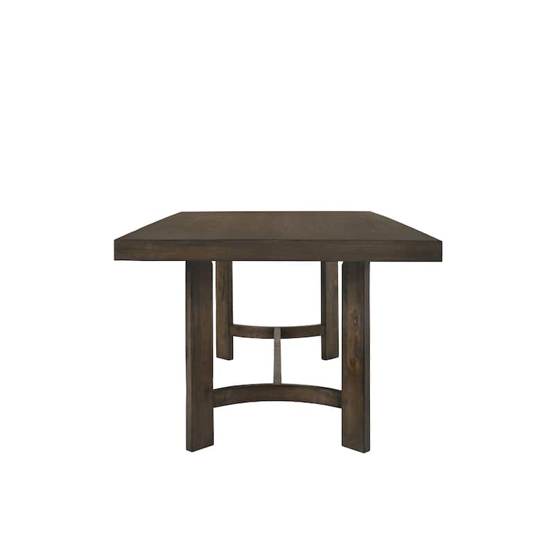 HomeRoots 70" Espresso Wood Trestle Base Dining Table - 70.00 in. x 30.00 in. x 42.00 in.