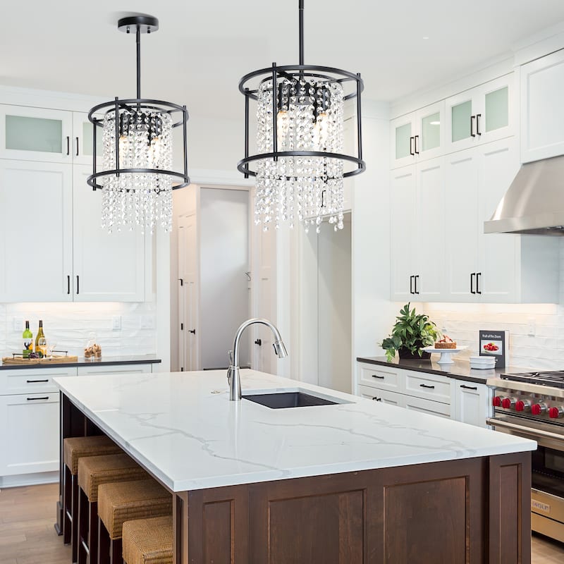 Moasis Round/Square Crystal Chandeliers Modern Hanging Light