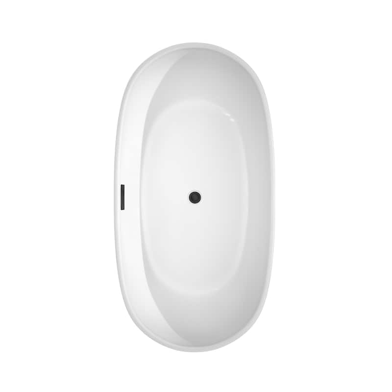 Wyndham Collection Rebecca 60-inch Freestanding Bathtub with Faucet