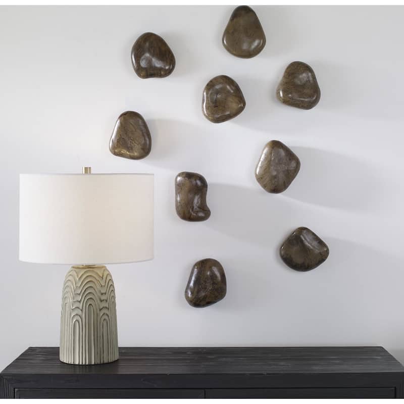 Uttermost 04323 Pebbles 5" Tall Wood Minerals and Rocks Sculpture -
