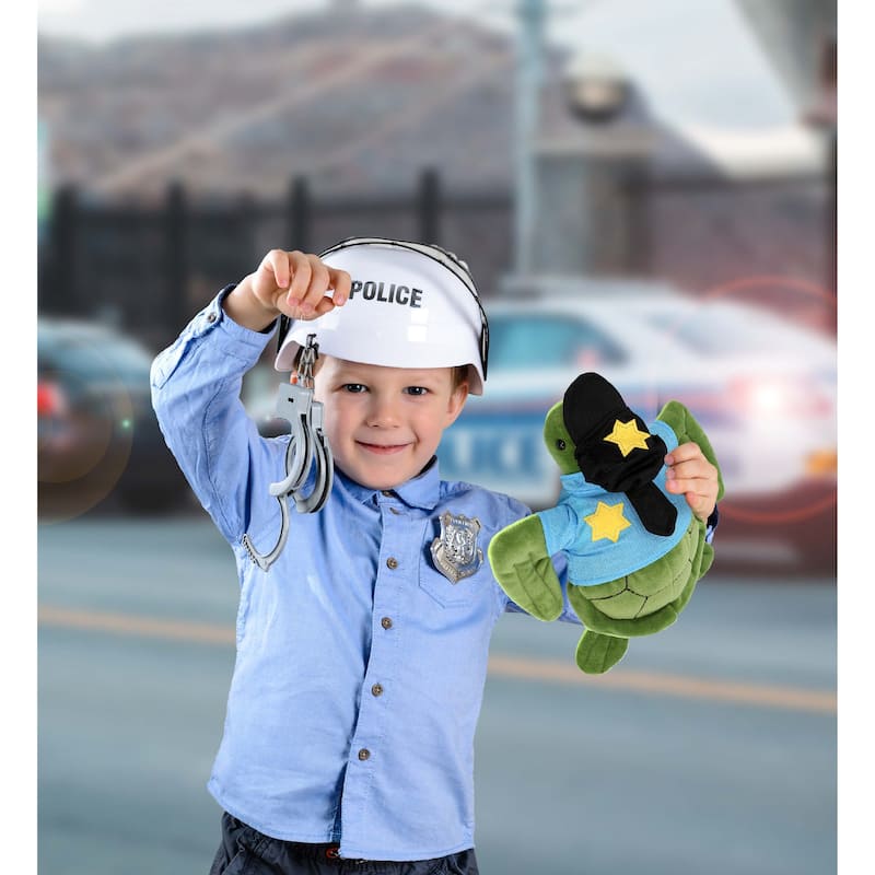 DolliBu Sea Turtle Police Officer Plush Toy with Cop Uniform and Cap ...