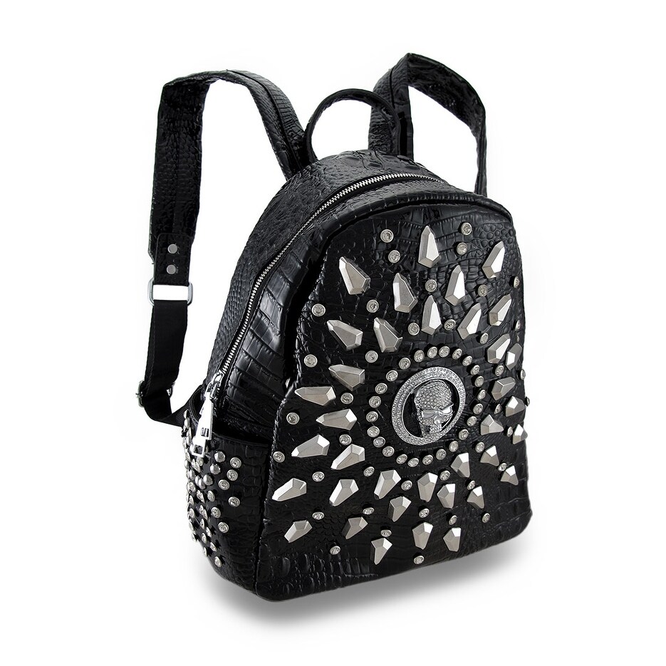 studded backpack purse