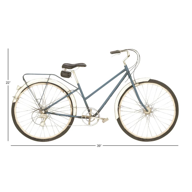 Metal Bike Home Wall Decor with Seat and Handles - Black - Roche River Decor