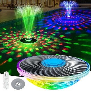 Solar Pool Fountain with Lights – Floating 2025 Upgrade (Blue)