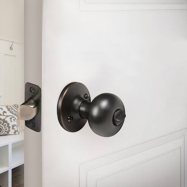 Cambridge Oil Rubbed Bronze Privacy Bed/Bath Door Knob