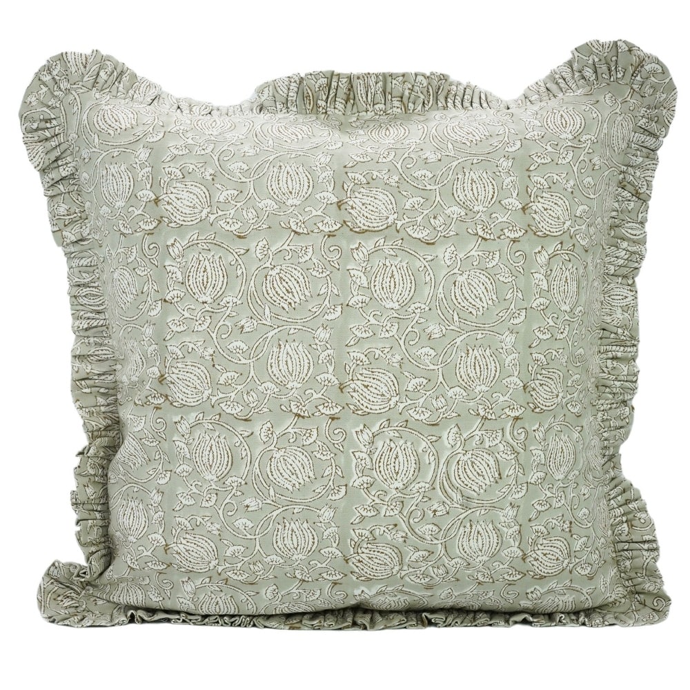 Rustic Charm Linen Block Print Cover By Fabdivine- 6 KAMAL