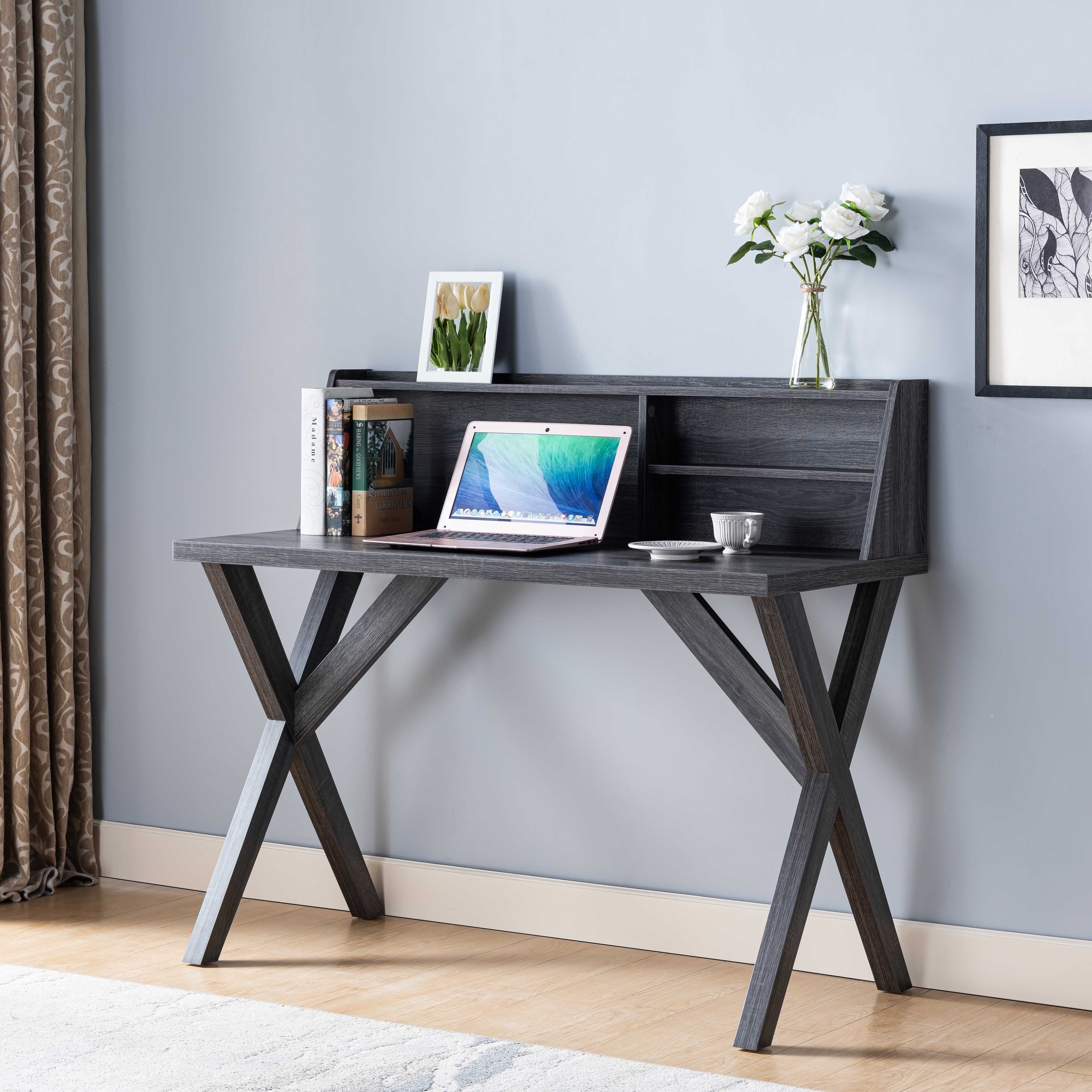 Computer desk with built in shop outlets