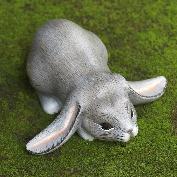 Novica Handmade Grey Lop-Eared Bunny Wood Sculpture - Bed Bath & Beyond ...