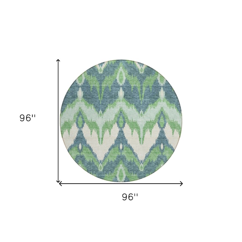 HomeRoots Ikat Transitional Rectangle Outdoor Rug