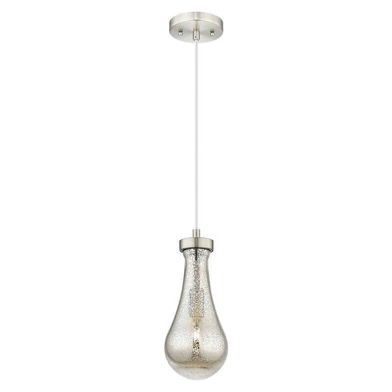 Innovations Lighting Downtown Urban - Owego - 1 Light 5" Cord Hung Pendant - Satin Nickel/Mercury Shade
