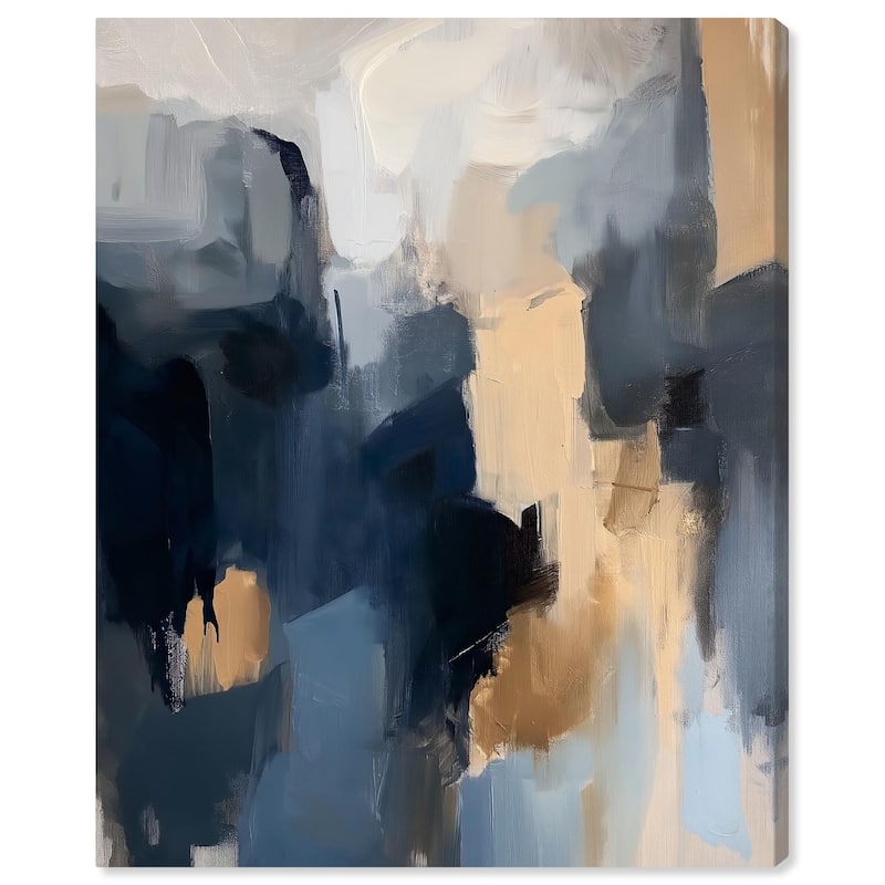 Navy Beige II Canvas by Art Remedy, Gallery Wrapped - 36" x 45"