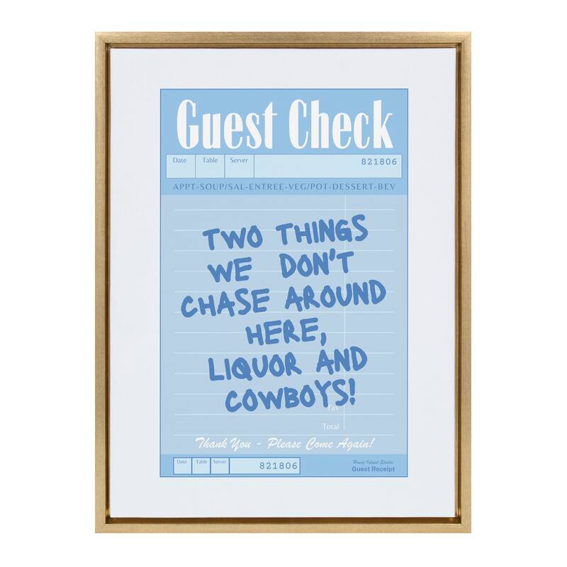 Kate and Laurel Sylvie Liquor and Cowboys Framed Canvas by Honey Island Studio