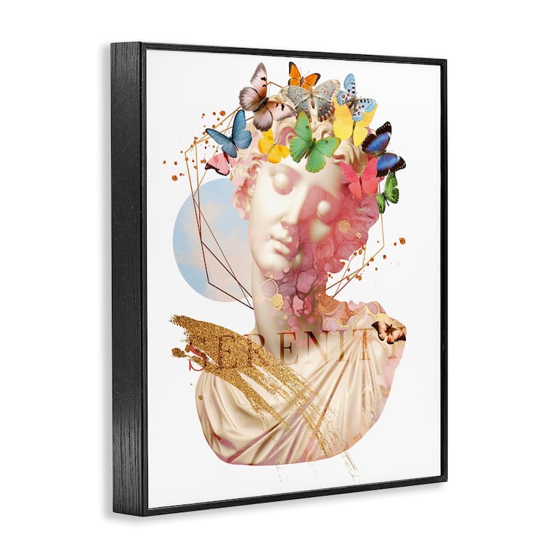 Stupell Serenity Statue Collage Framed Giclee Art Design By Susan Arnot