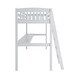 preview thumbnail 4 of 10, High Loft Bed with Desk and Storage, White