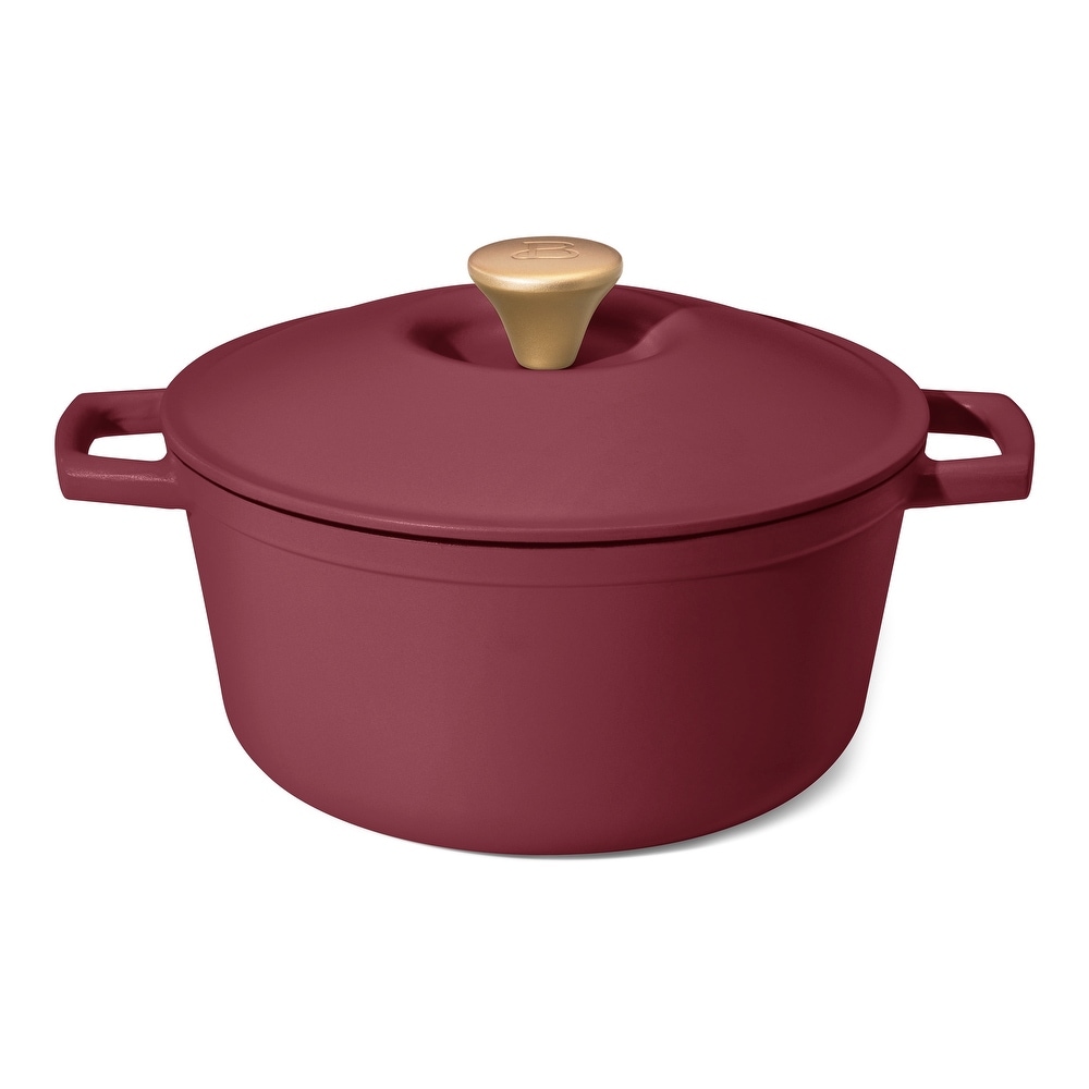 Cast Iron Dutch Oven with Lid - Enamel Pot - Stovetop and Oven Cookware by  Classic Cuisine (Red) - On Sale - Bed Bath & Beyond - 25555891
