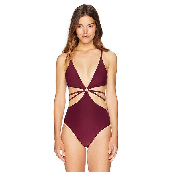 Shop Vince Camuto Women One Piece Strappy Swimsuit V35614 Fig Overstock 28061057