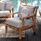 preview thumbnail 1 of 5, Chara Teak Patio Lounge Chair with Cushion by Havenside Home Plantation Teak/Beige Cushion