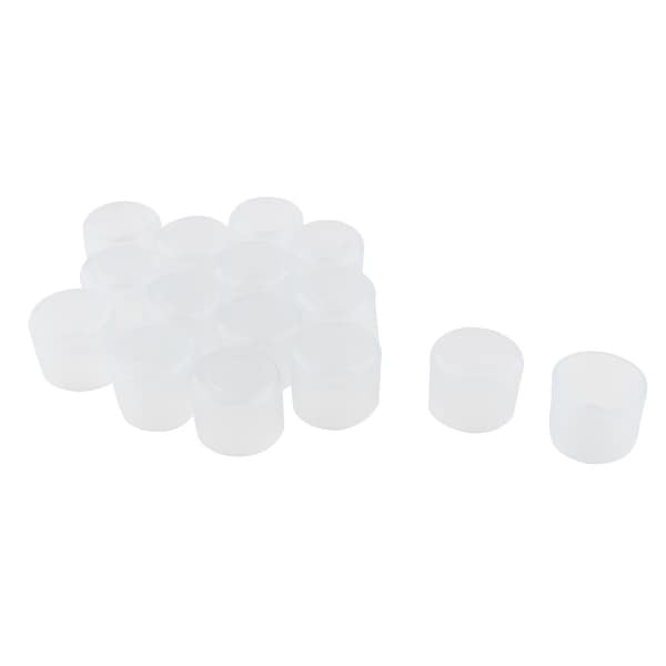 PVC Leg Tip Furniture Feet Floor Pad Cap Protector 19mm 0.75" Inner Dia 15pcs