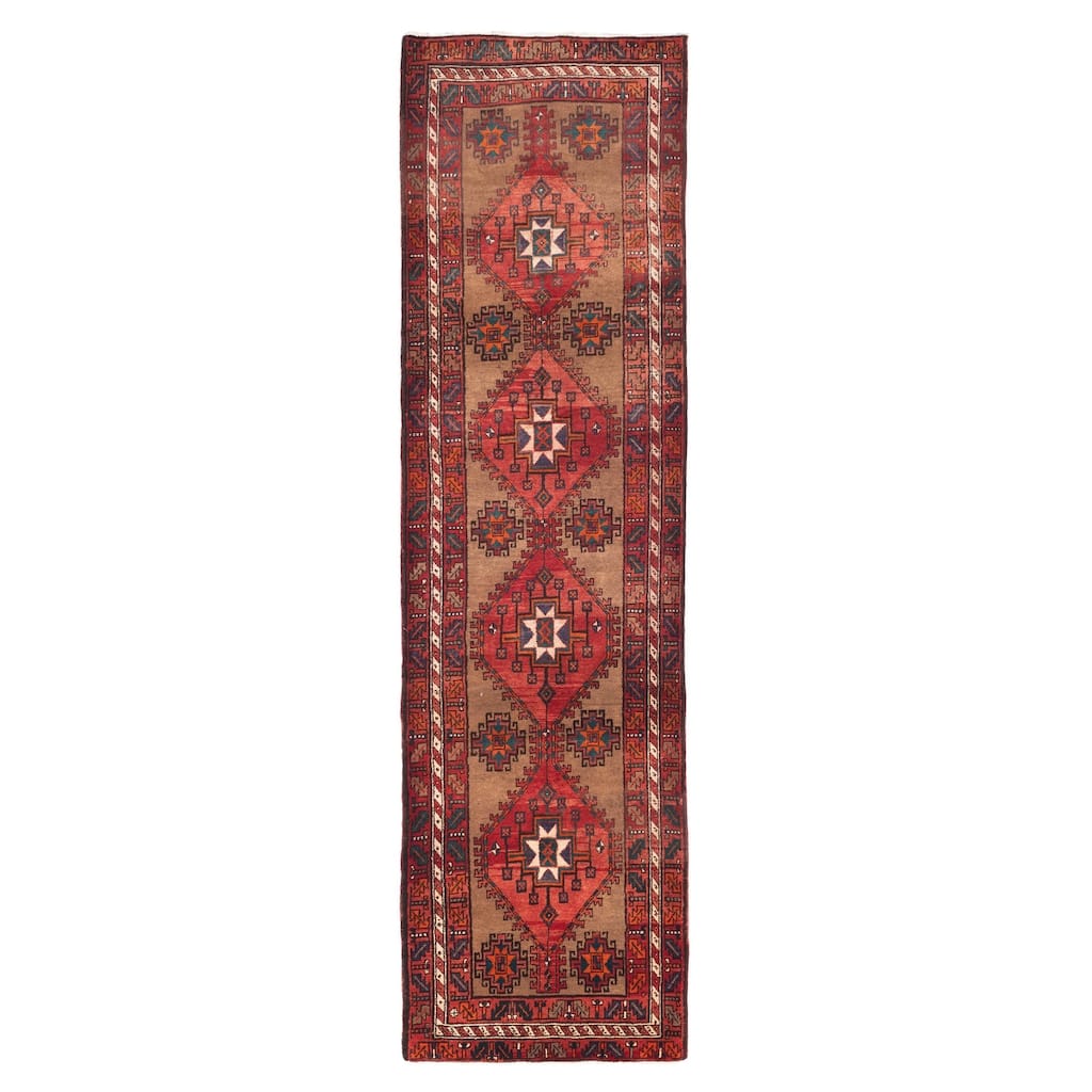 ECARPETGALLERY Hand-knotted Konya Anatolian Brown, Red Wool Rug - 3'8 x 13'11