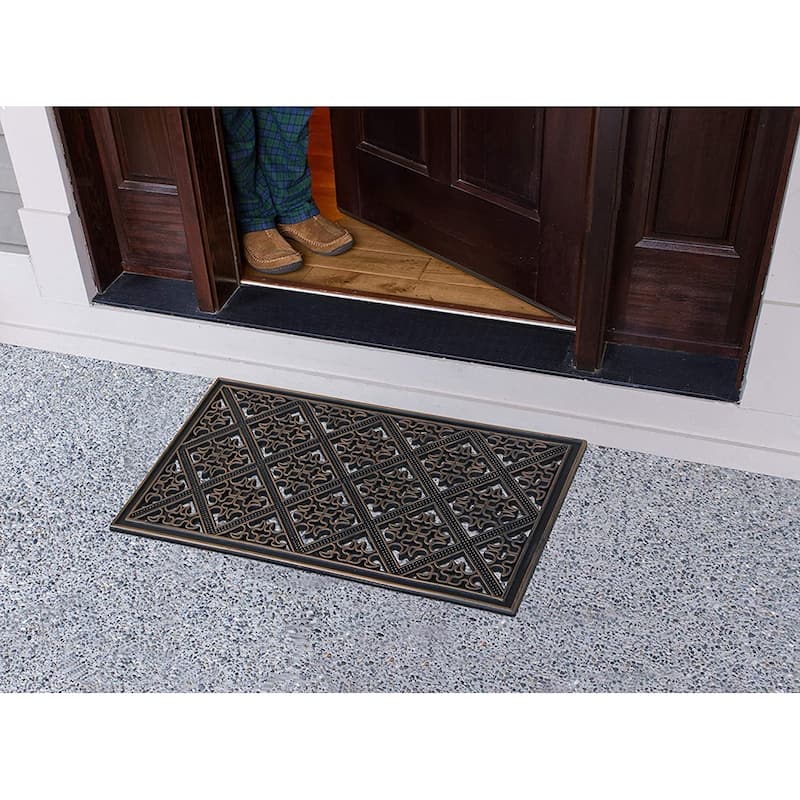 A1HC Welcome Rubber Pin Mat Beautifully Hand Finished Doormat
