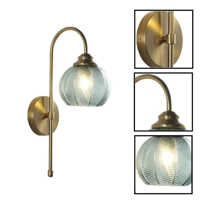 1 Light wall sconces green wall lighting glass, metal wall light fixture