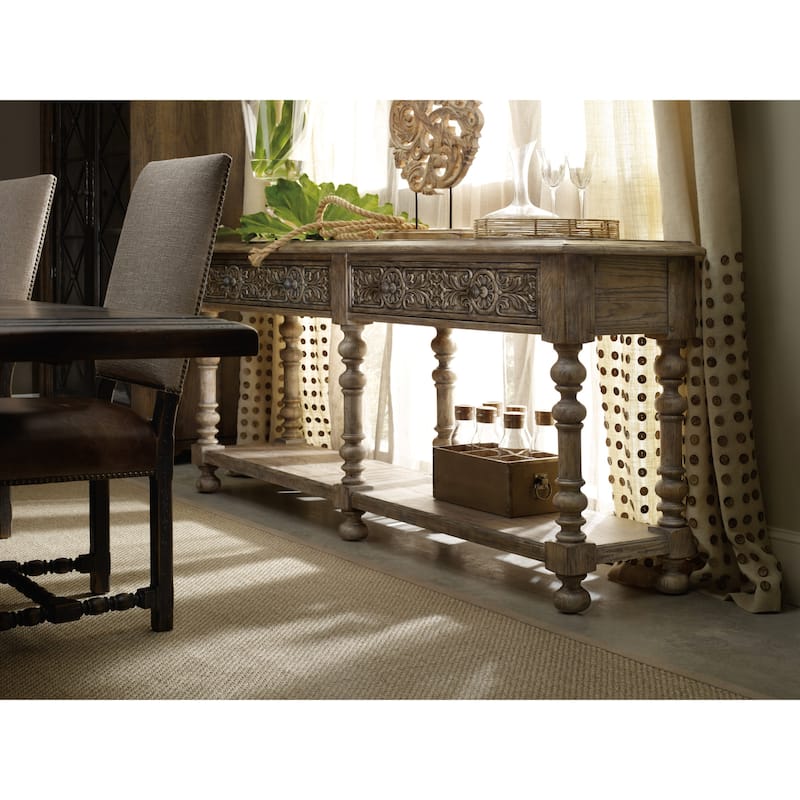 Hooker Furniture Bexar 90" Long Hardwood and Poplar Sofa Table from