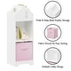 preview thumbnail 2 of 15, 2-Tier Kids Bookcase Organizer with Collapsible Fabric Drawers