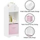 preview thumbnail 17 of 16, Kids Dollhouse Bookcase with Storage, 2-Tier Storage Display Organizer, Toddler Bookshelf with Collapsible Fabric Drawers