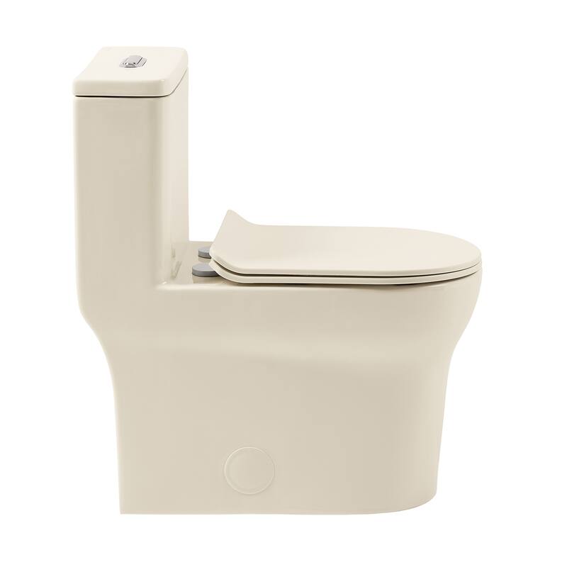 Burdon One Piece Square Toilet Dual Flush 0.8/1.28 gpf
