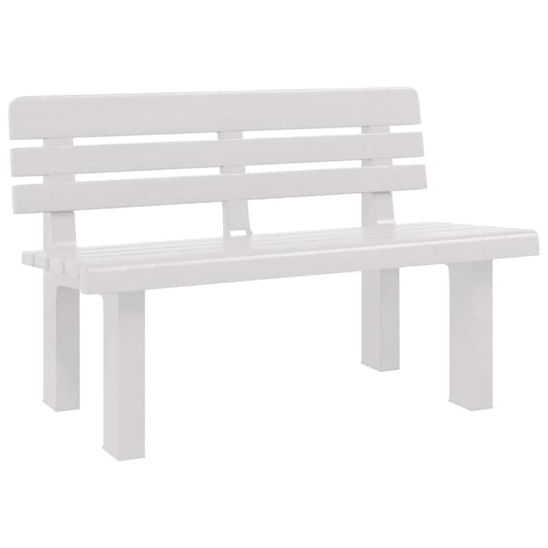 vidaXL Garden Bench Outdoor Bench Seat Balcony Patio Park Bench Polypropylene - 20.5 x 43.3 x 28.0
