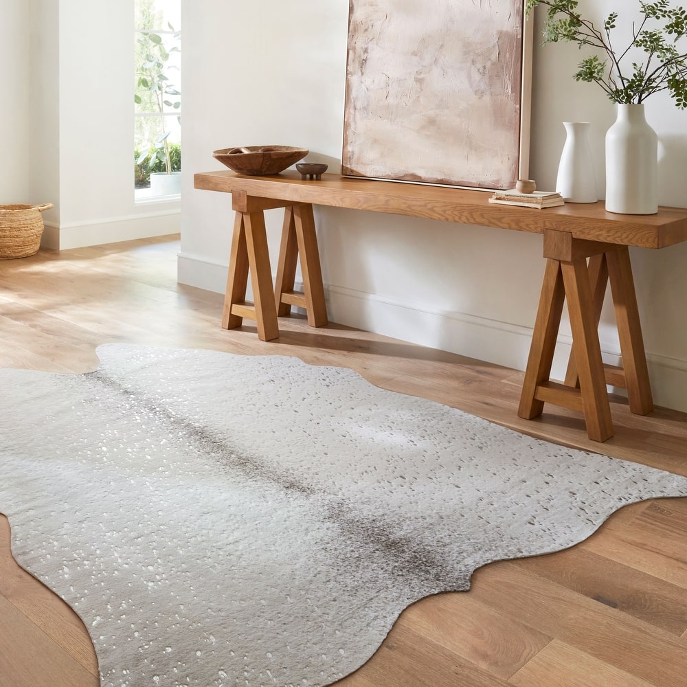 Alexander Home Clayton Faux Cowhide Area Rug