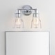 preview thumbnail 1 of 82, Evelyn Metal Vanity Light, by JONATHAN Y 2-Light - Chrome